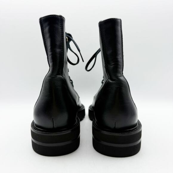 Stuart Weitzman Womens Mila Lift Booties US 6.5 EU 37 Black Leather Lace Up NWOB - Picture 9 of 11